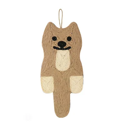Tapis griffoir pour chat, en sisal naturel en forme d'écureuil