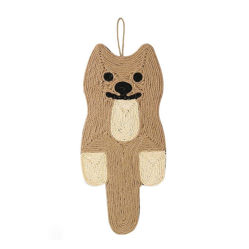 Tapis griffoir pour chat, en sisal naturel en forme d'écureuil