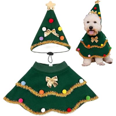 Qinhul Costume de chapeau de Noël pour chien