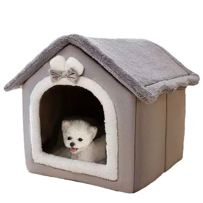 Reitlaze Niche pour chien, type maison, chaleureuse(Style 2)