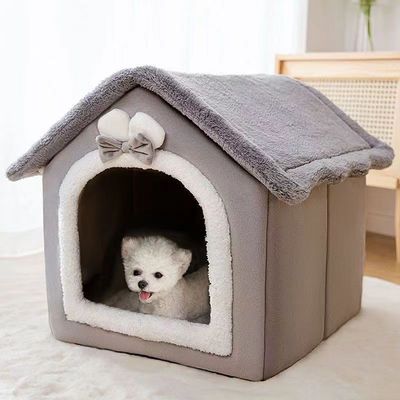 Reitlaze Niche pour chien, type maison, chaleureuse(Style 2)