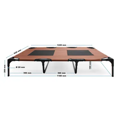 Wiltec Transat pour chiens et chats – couleur Marron – XL / 122 x 93 x 20 c Wiltec Transat pour chiens et chats – couleur Marron – XL / 122 x 93 x 20 c