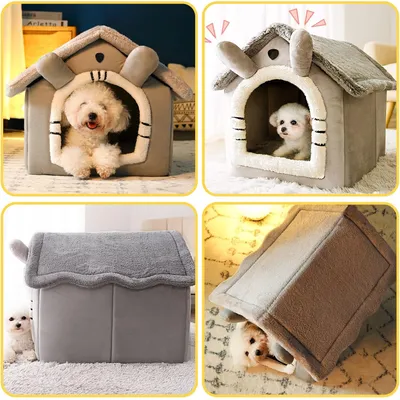 Reitlaze Niche pour chien, type maison, chaleureuse(Style 1)