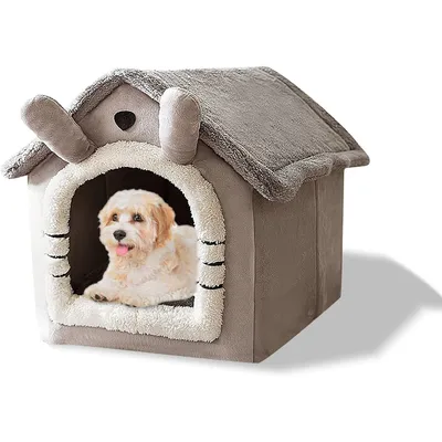 Reitlaze Niche pour chien, type maison, chaleureuse(Style 1)