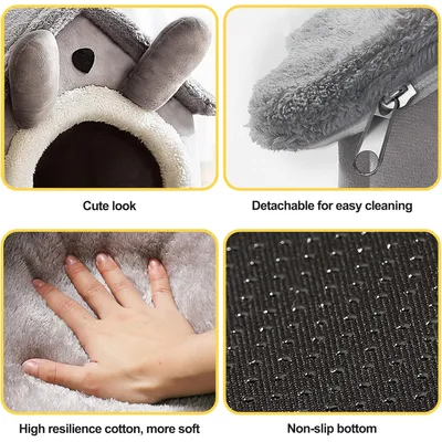 Reitlaze Niche pour chien, type maison, chaleureuse(Style 1)