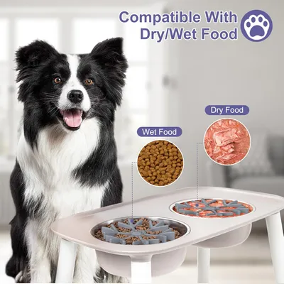 KPYTE Alfombrilla para comedero de perro Slow Food