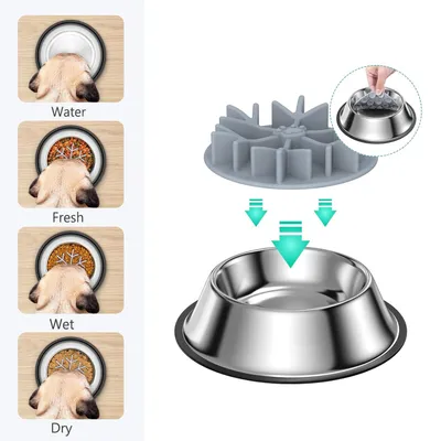 KPYTE Tapis de gamelle pour chien Slow Food