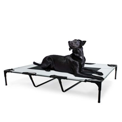 Wiltec Transat pour chiens et chats – couleur Grise – XL / 122 x 93 x 20 cm