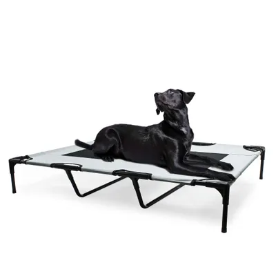 Wiltec Transat pour chiens et chats – couleur Grise – XL / 122 x 93 x 20 cm