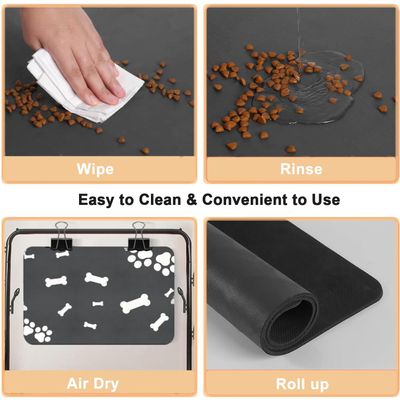 KPYTE Tapis d'alimentation pour chats et chiens