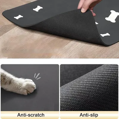 KPYTE Alfombrilla de alimentación para gatos y perros
