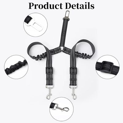 Reitlaze Ceinture de sécurité double pour chien
