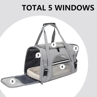 Reitlaze Caisse de Transport Chien Respirant et Pliable Cage