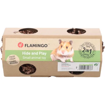 Flamingo - Boîte à jouets Hopsie Brun pour rongeur
