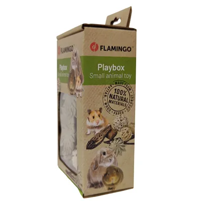 Flamingo - Boîte de jeu Flopsy Brun jouets à grignoter pour rongeur
