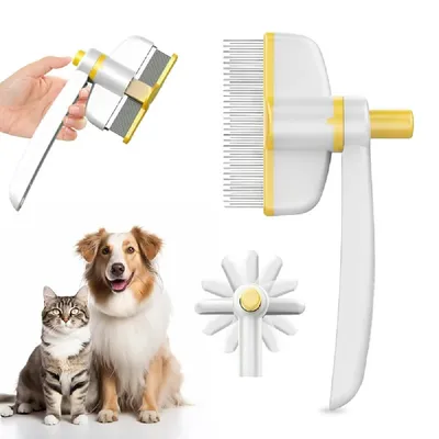 Zoomtopia  Peigne anti-puces autonettoyant pour chat