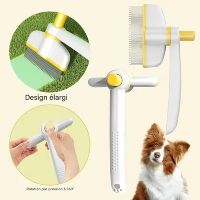 Zoomtopia  Peigne anti-puces autonettoyant pour chat