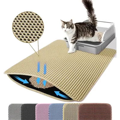 PetTribes Tapis de Litière Double Couche - Antidérapant-77*55cm PetTribes Tapis de Litière Double Couche - Antidérapant-77*55cm