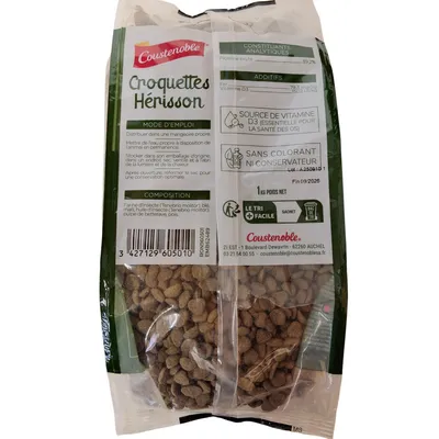 Coustenoble - Nourriture croquettes pour hérissons 1kg