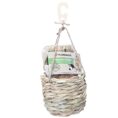 Flamingo - Jouet Panier Bucky Brun 9x9x15 cm pour rongeur
