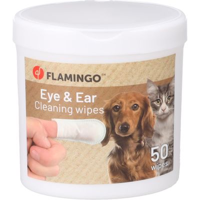 Flamingo - Lingettes de soin pour yeux et oreilles Reini 50 doigts pour cha