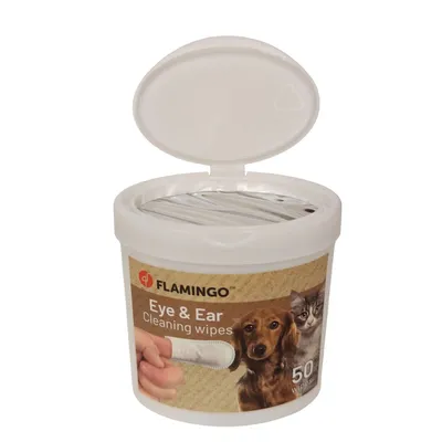 Flamingo - Lingettes de soin pour yeux et oreilles Reini 50 doigts pour cha