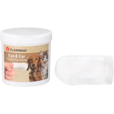 Lingettes de soin pour yeux et oreilles Reini 50 doigts pour chat et chien