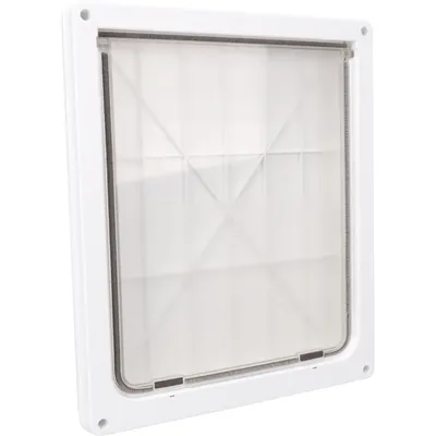 Porte chatière Joséphine 36.5 x 44 cm extérieur Blanc pour chien