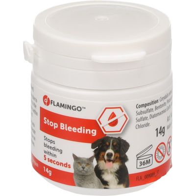 Flamingo - Poudre anti saignement Dalko 14 g pour chats, chiens, rongeurs e