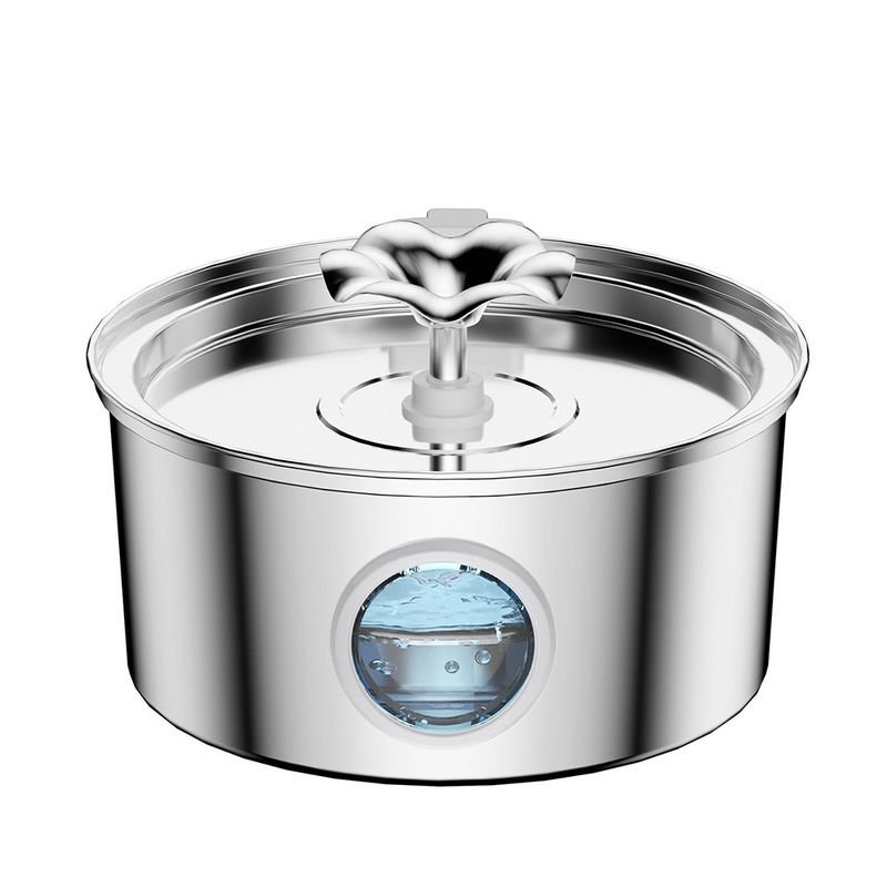 Fontaine à eau pour chat avec fenêtre de niveau d'eau visible