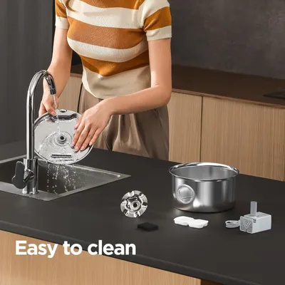 Fontaine à eau pour chat avec fenêtre de niveau d'eau visible