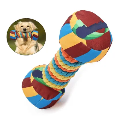 Jouet couineur pour chien - forme d'haltère