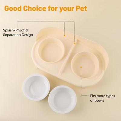 UAMLY Comederos elevados e inclinados para gatos