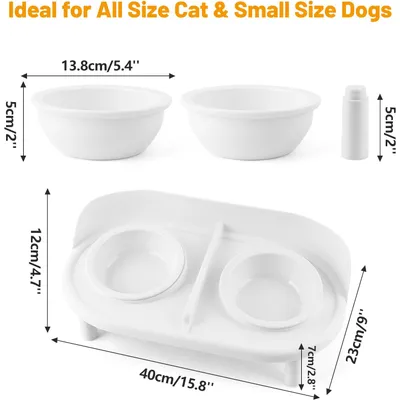 Gamelles surélevées inclinées pour chats