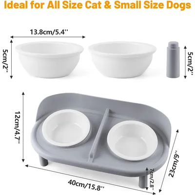 Gamelles surélevées inclinées pour chats