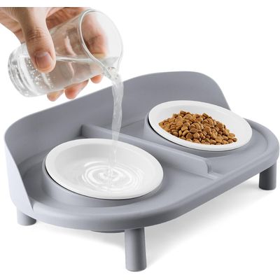 Gamelles surélevées inclinées pour chats