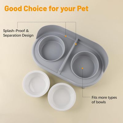 UAMLY Comederos elevados e inclinados para gatos