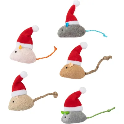 KPYTE Souris de Noël à l'herbe à chat - Jouet pour chat