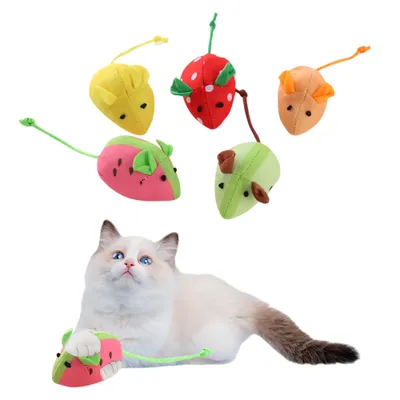 FurryFusion Jouet en souris en peluche fruits pour chats,Jouets pour chats FurryFusion Jouet en souris en peluche fruits pour chats,Jouets pour chats