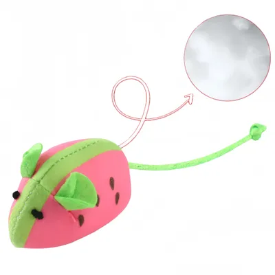 FurryFusion Jouet en souris en peluche fruits pour chats,Jouets pour chats
