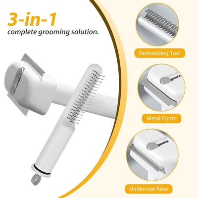 IntiMeg Ensemble de Brosses de Toilettage 3 en 1 pour Chat