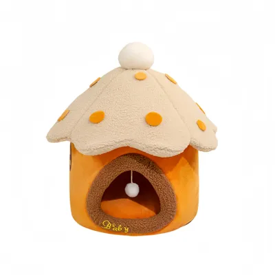 FurryFusion Maison en forme de champignon pour chat et chien