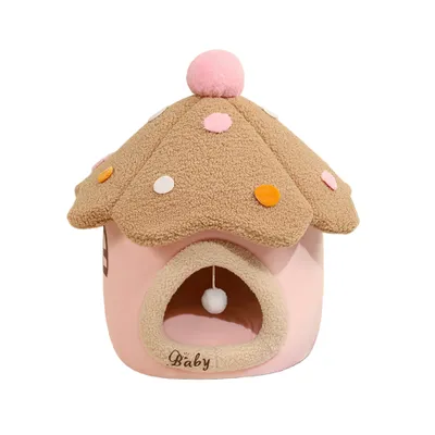 FurryFusion Maison en forme de champignon pour chat et chien