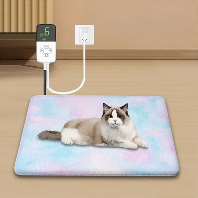 IntiMeg Tapis chauffant pour animal et 9 vitesses（gris）