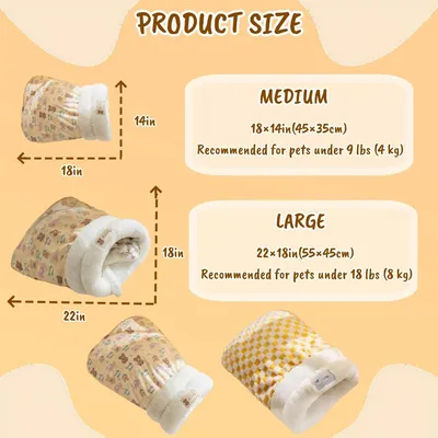 IntiMeg Sac de sommeil intérieur pour chat d'hiver