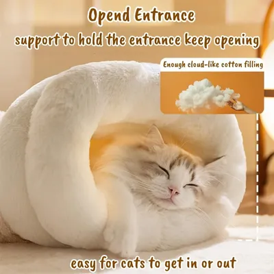 IntiMeg Sac de sommeil intérieur pour chat d'hiver