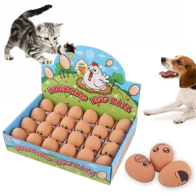 IntiMeg Balles en forme d'œufs mignons pour chats et chiens IntiMeg Balles en forme d'œufs mignons pour chats et chiens