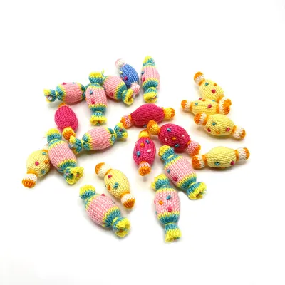 IntiMeg Jouet pour chat - Bonbons en laine multicolores (Lot de 10)