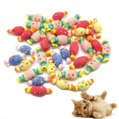 IntiMeg Jouet pour chat - Bonbons en laine multicolores (Lot de 10) IntiMeg Jouet pour chat - Bonbons en laine multicolores (Lot de 10)