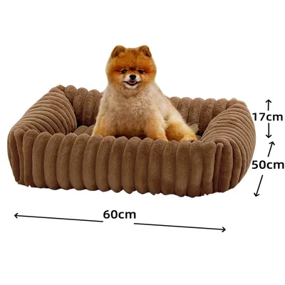 IntiMeg Cama acogedora para perros de 60x50x17cm